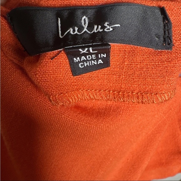 Lulus Women’s Mini Sun Dress XL Spaghetti Sleeveless Linen Pullover Sundress - Picture 10 of 13